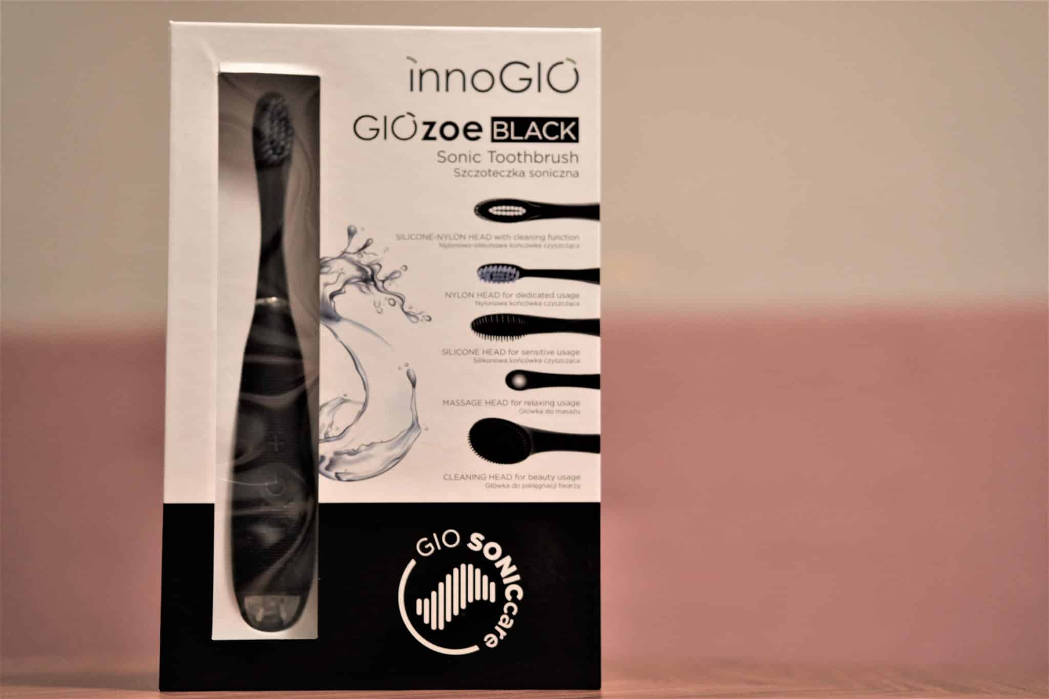 Szczoteczka soniczna innoGIO GIO zoe BLACK w opakowaniu