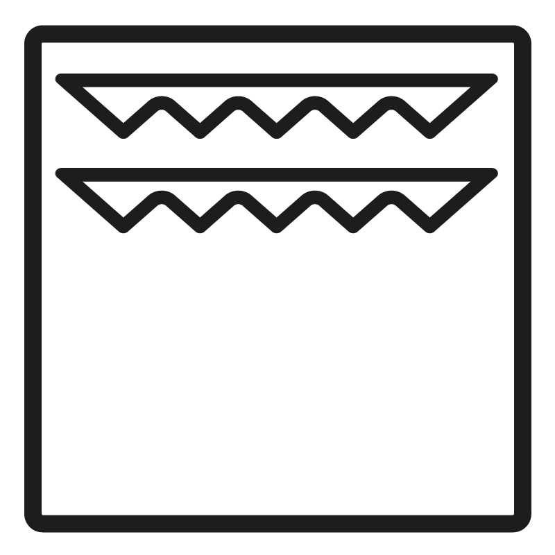 Symbol funkcji grill w piekarniku - duży grill
