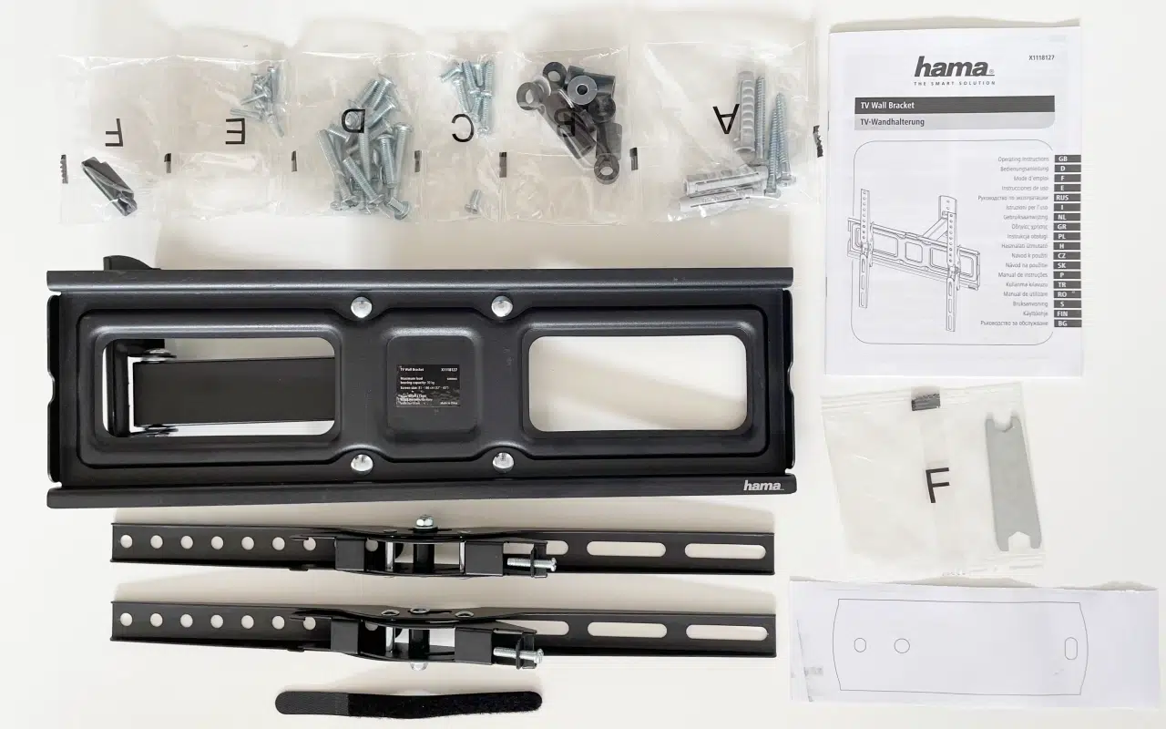 uchwyt do telewizora przed montażem