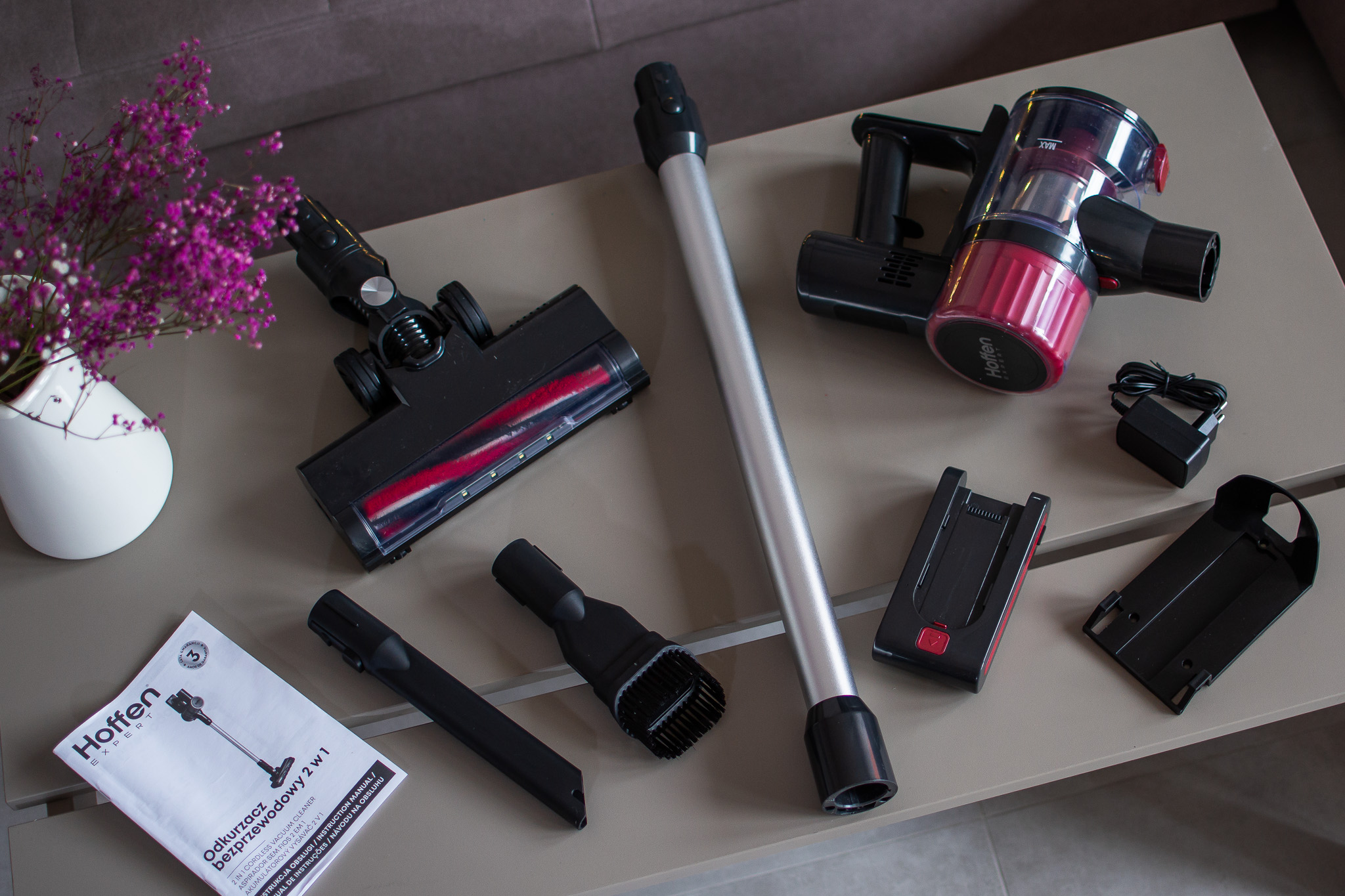 Odkurzacz pionowy bezprzewodowy 2w1 Hoffen Expert - model RVC-4466 (Biedronka Home) - test i recenzja