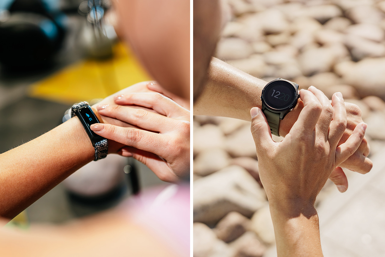 Opaska sportowa i smartwatch - zdjęcie.
