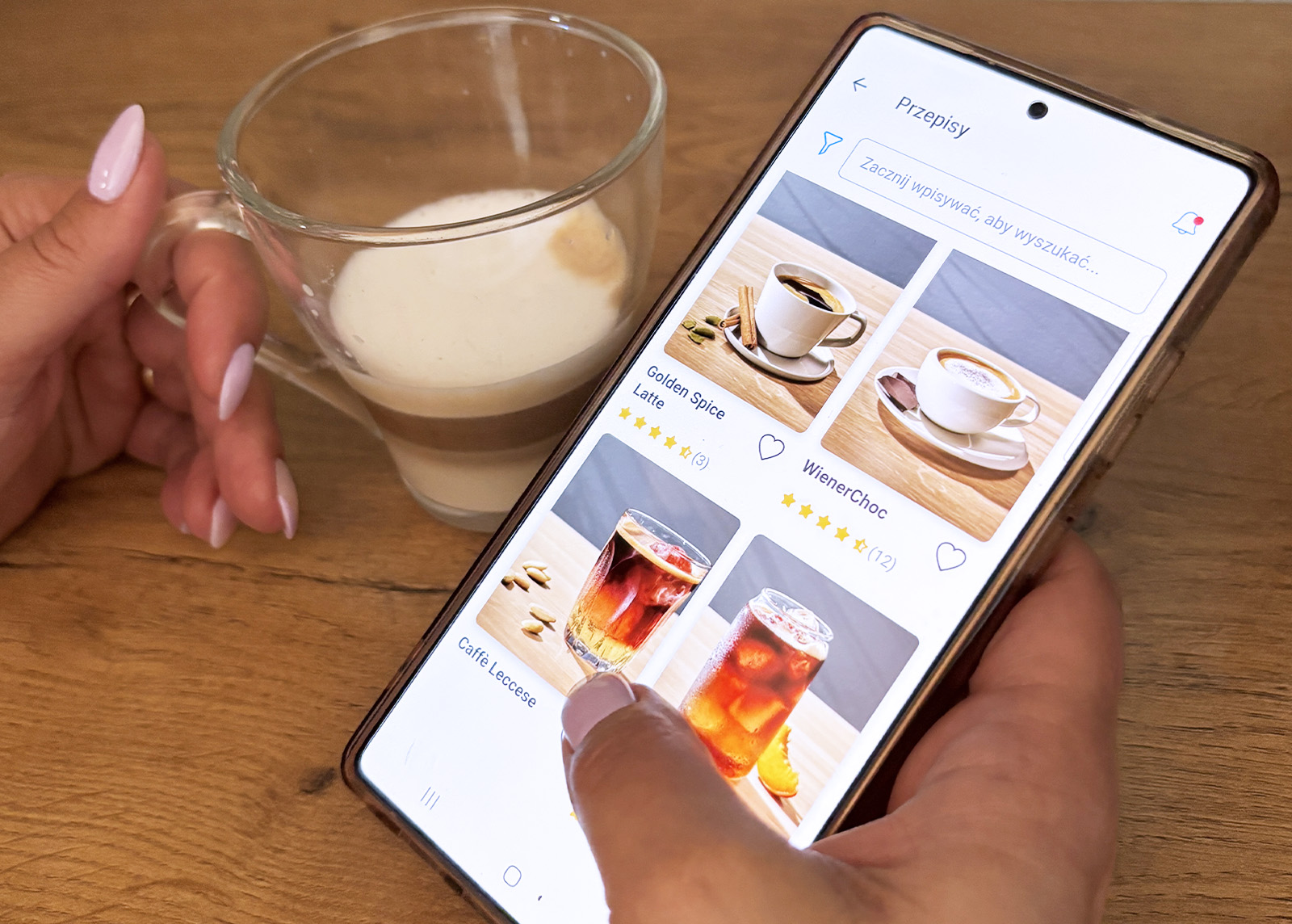 Przepisy na kawę w aplikacji Siemens Home Connect